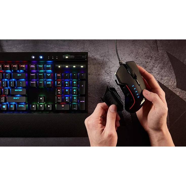 Corsair GLAIVE RGB Optisch Gaming Maus (RGB-LED-Hintergrundbeleuchtung, 16000 DPI) aluminium – Bild 3