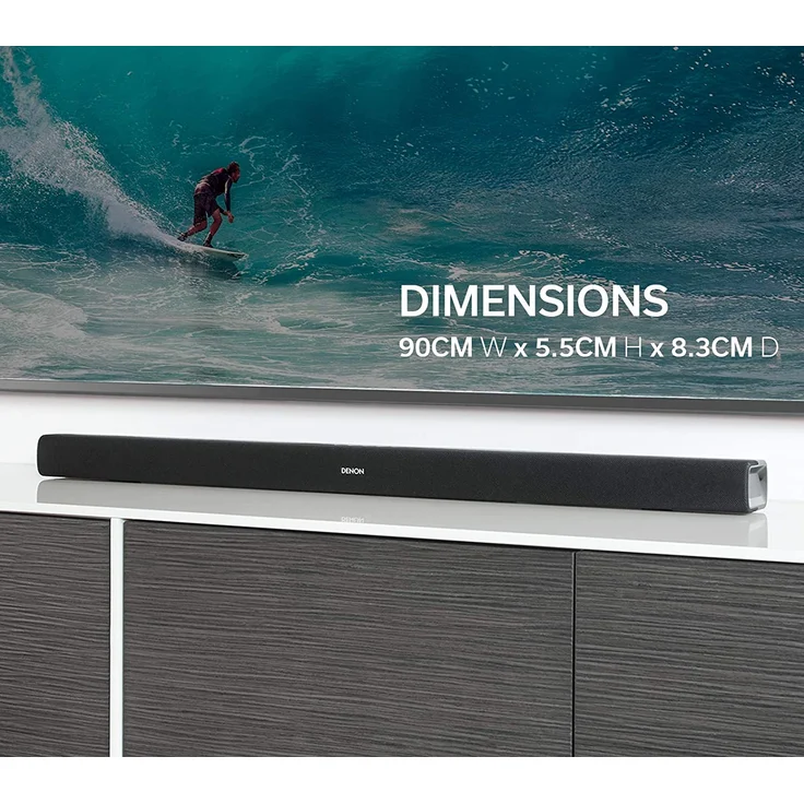 Denon DHT-S316BKE2 2.1 Soundbar mit Subwoofer, kabellos/kabelgebunden, geeignet für TV, schwarz (2019) – Bild 10