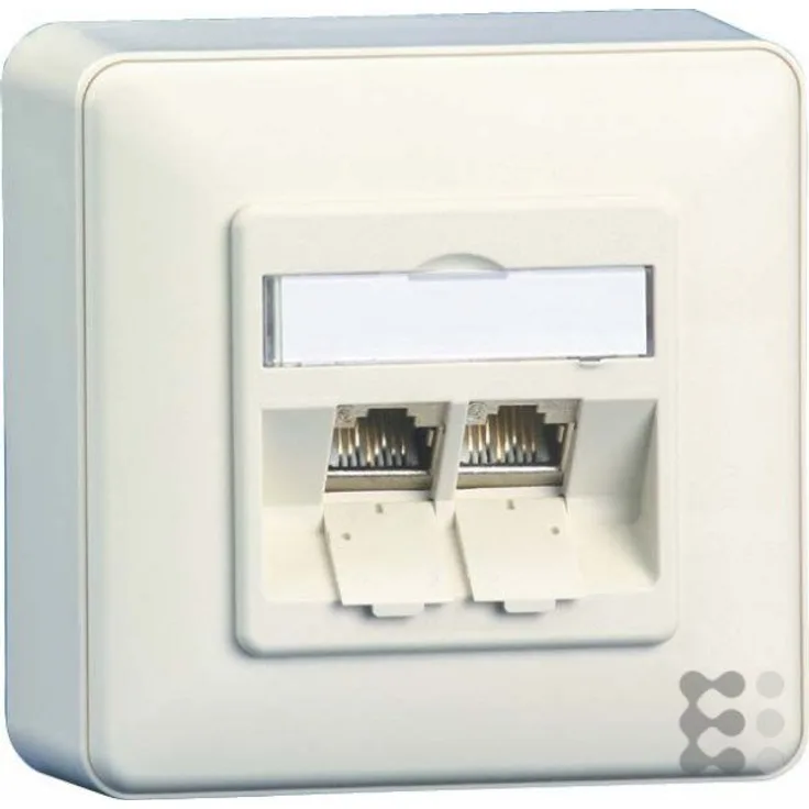 Metz Connect Anschlussdose, Cat.6A TN E-DATmod-2AP-rws 2xRJ45,AP,rws E-DATmodul Kommunikationsanschl