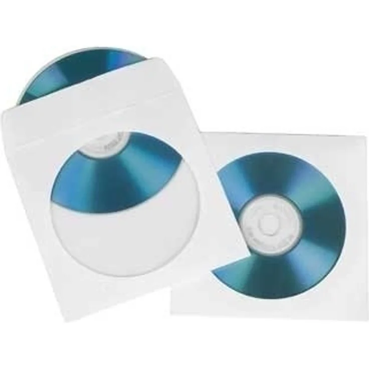 Hama CD Paper Sleeves, white, 50 pcs/Pack (Weiß)