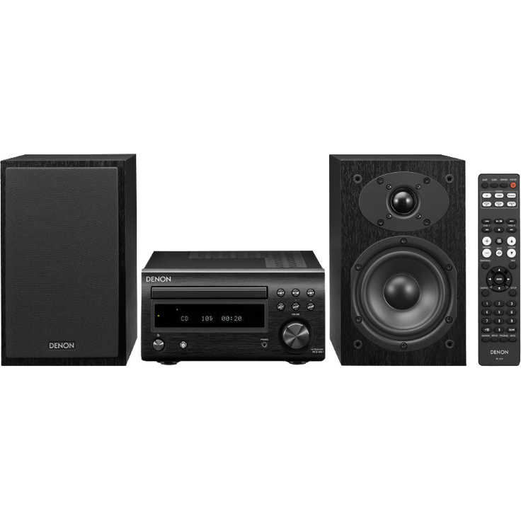 Denon D-M 41 Kompaktes HiFi-System mit 2 x 30 Watt Ausgangsleistung Schwarz