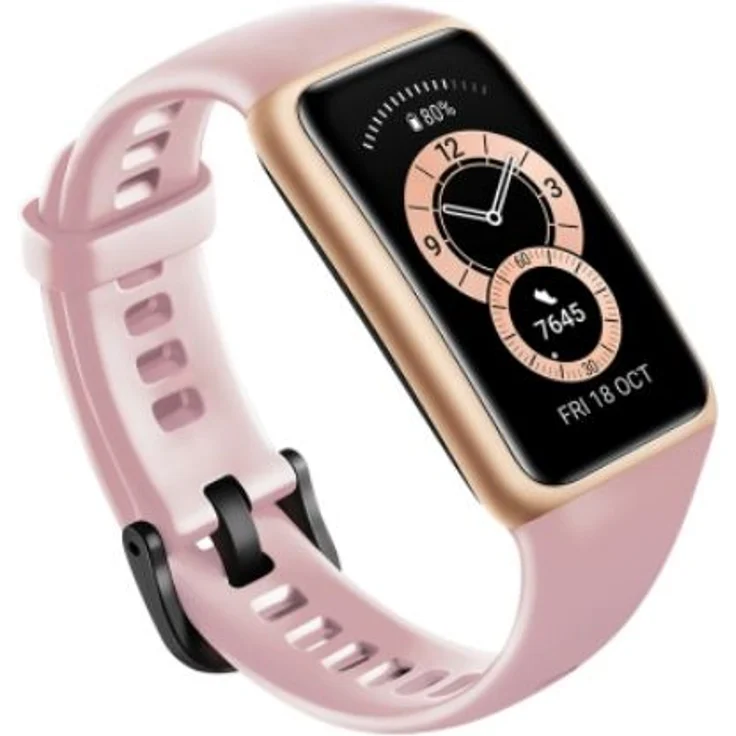Huawei Band 6 Fitness-Tracker Damen, 43 x 25,4mm, Kunststoffarmband, Sakura Pink – Bild 3