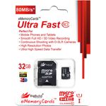 32GB Ultra schnelle 80MB/s Klasse 10 MicroSD SDHC Speicherkarte für Lenovo IdeaPad Miix 4 tablet | BiGBuild Technology