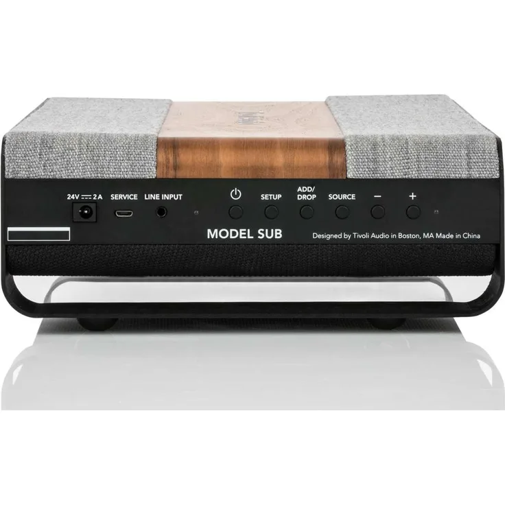 Tivoli Audio 815097018094''Art Line Model SUB WLAN Subwoofer Walnut-Grau Subwoofer grau, Walnuss