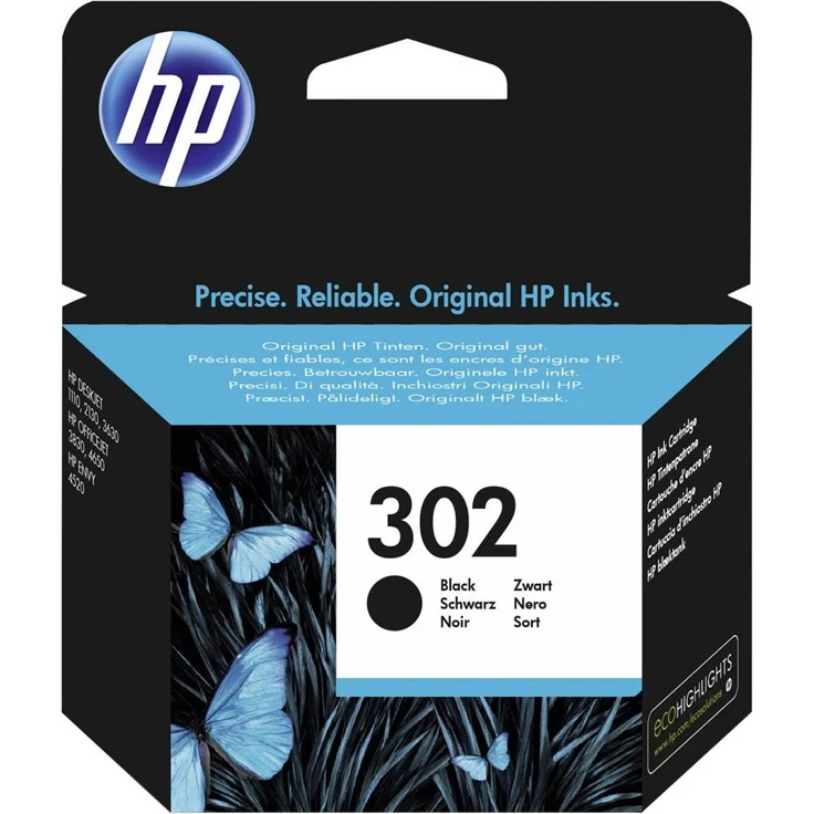 HP 302 Original Druckerpatrone Schwarz für HP DeskJet, HP ENVY, HP OfficeJet (F6U66AE) – Bild 1
