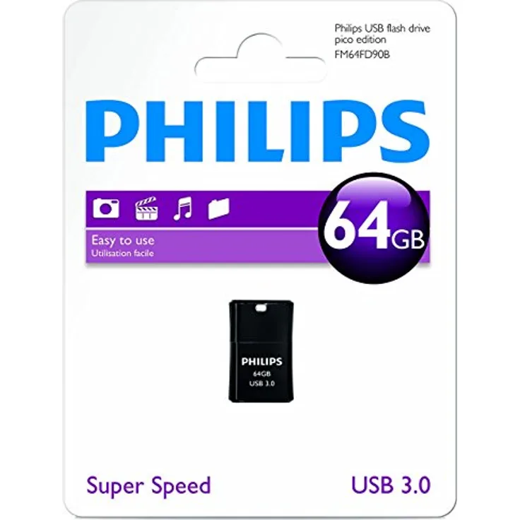 Philips FM64FD90B-10 USB 3.0 Stick 64GB Pico Edition