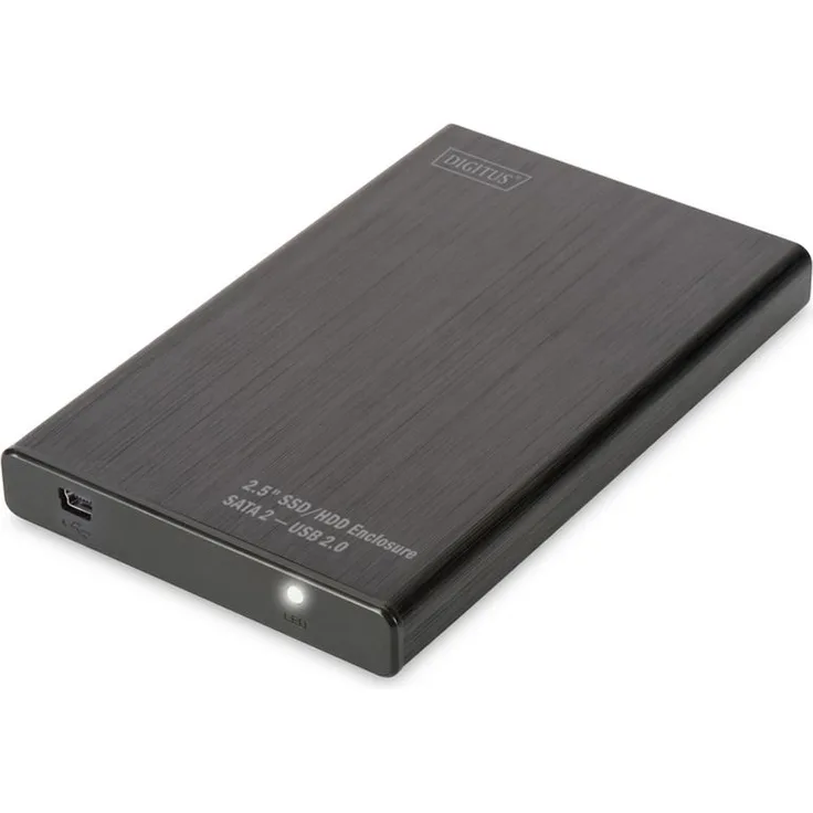 DIGITUS - DA-71104 - Festplattengehäuse SSD-HDD - 2,5'' - USB 2.0 - SATA III - bis zu 2 TB - schwarz