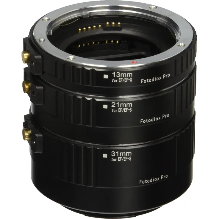 Fotodiox Pro Automatic Macro Extension Tube Kit for Canon EOS EF, EF-S Mount Camera such as EOS 7D, 5D, 60D & Rebel T3