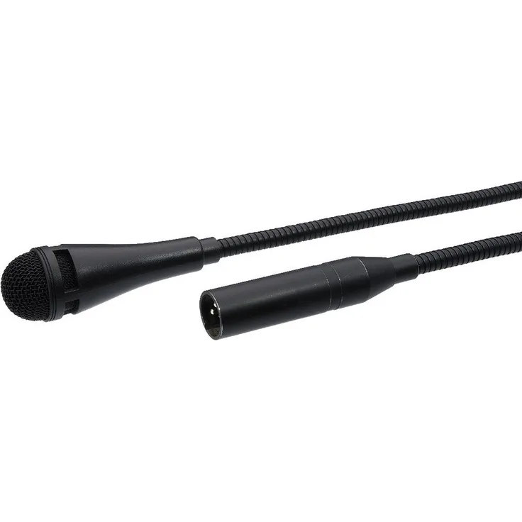 MONACOR DMG-700 Dynamisches Schwanenhalsmikrofon, 3 Pol XLR, Schwarz