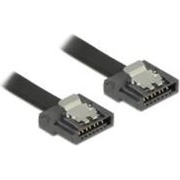 DeLOCK FLEXI - SATA-Kabel - Serial ATA 150/300/600 - 7-poliges SATA (M) - 7-poliges SATA (M) - 70cm - verriegelt - Schwarz (83842)