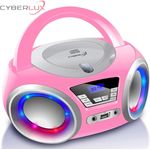 Cyberlux CD-Player mit LED-Beleuchtung in Pink