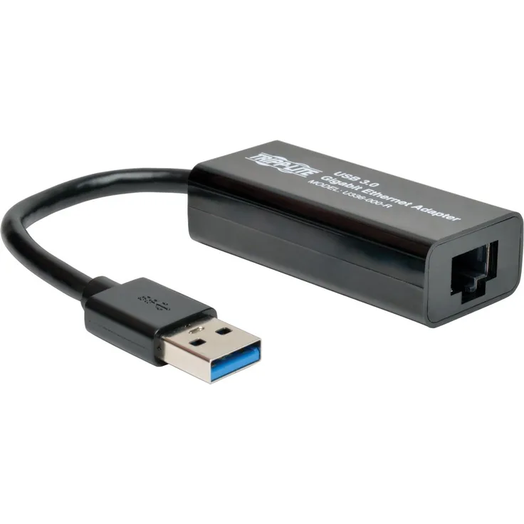 Tripp Lite U336-000-R USB 3.0-zu-Gigabit-Ethernet NIC-Netzwerkadapter - 10-100-1000 Mbit-s, Schwarz