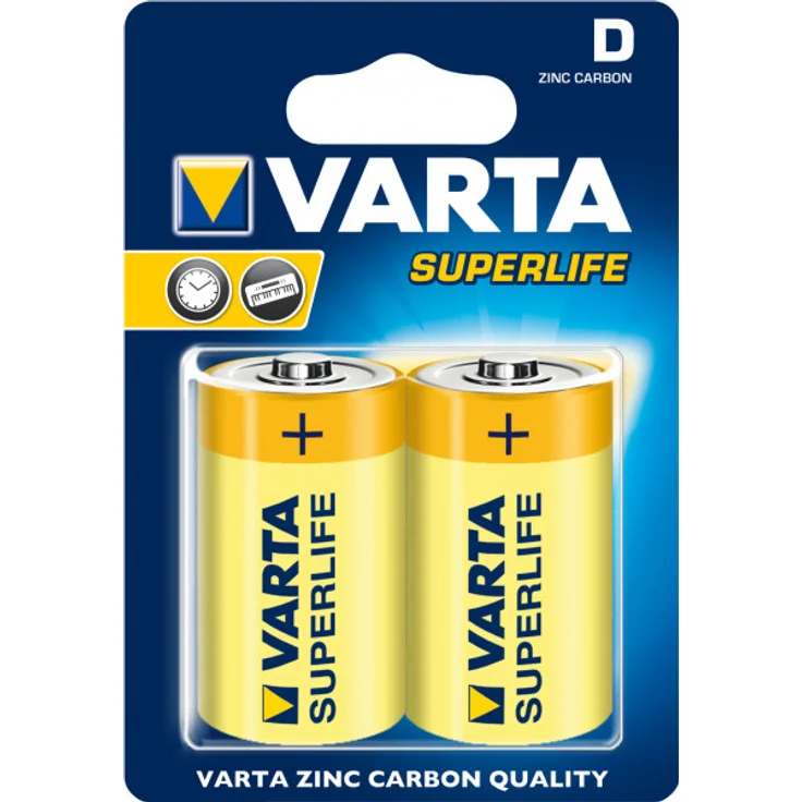 Varta bblisters 2-Batterien Salinen Superlife 2020 Mono D LR20 – Bild 1