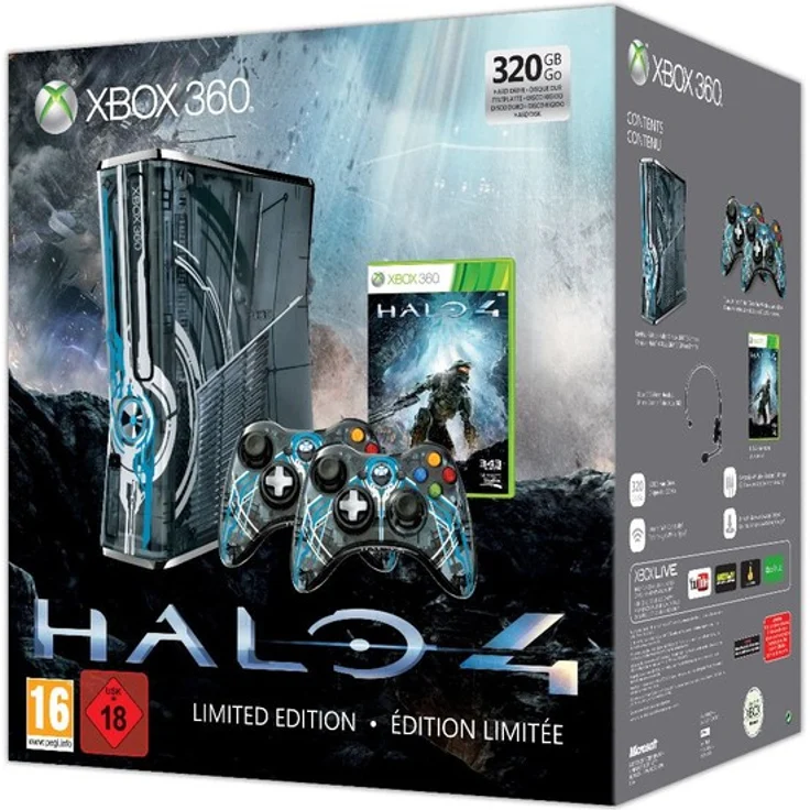 Microsoft XBox 360 slim 320GB Halo 4 Limited Edition – Bild 1
