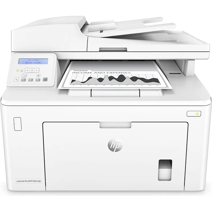 HP LaserJet Pro MFP M227sdn (3-in-1) Multifunktionsdrucker - (Laser) Mono, Druckgeschwindigkeit: 28 s/w, Auflösung: 1200 x 1200, USB, LAN, Mobile Print, AirPrint, Cloud Print (G3Q74A)