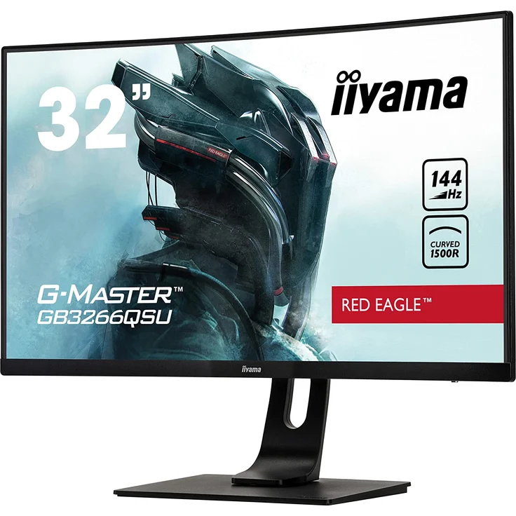 iiyama G-Master GB3266QSU-B1 Red Eagle - 31,5 Zoll, QHD (1440p) (2560 x 1440), VA-Panel, 144Hz, 1ms, 400cd/m² (GB3266QSU-B1) – Bild 3