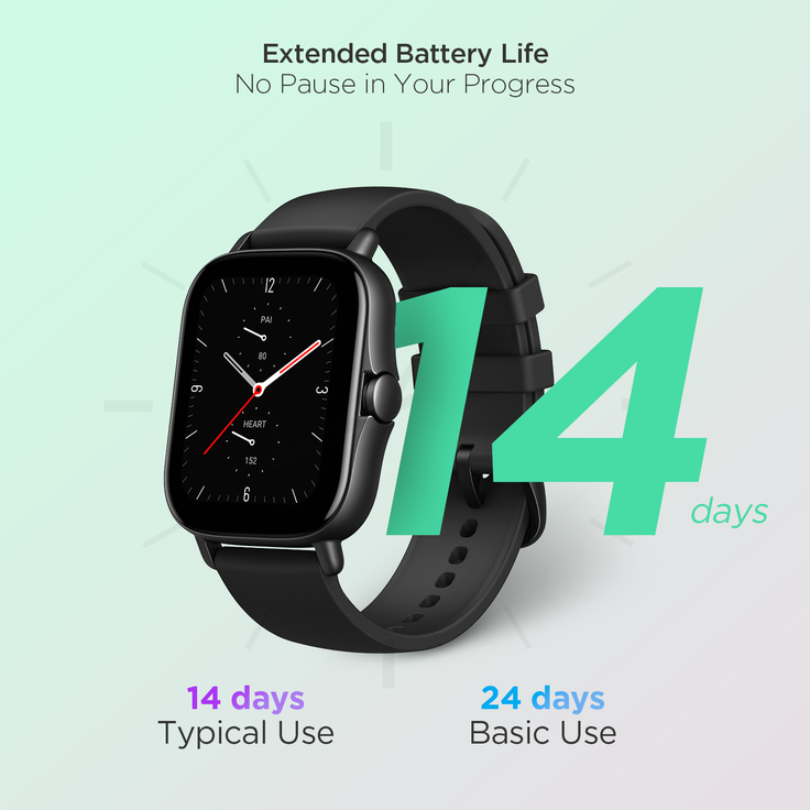 Amazfit GTS 2e Smartwatch GPS, Unisex, 42,8mm, Midnight Black – Bild 12