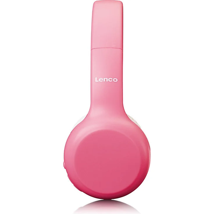 Lenco HPB-110PK - faltbarer Bluetooth Kopfhörer mit Lautstärkebegrenzung für Kinder, inkl. Sticker, pink – Bild 3
