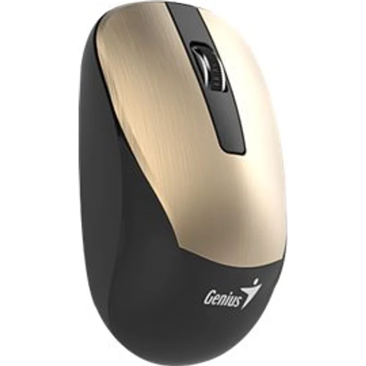 Genius 31030119103 NX-7015 Gold USB 1200 DPI Funkmaus 2,4 GHz BlueEye Sensor EIN-Ausschalter schwarz – Bild 2