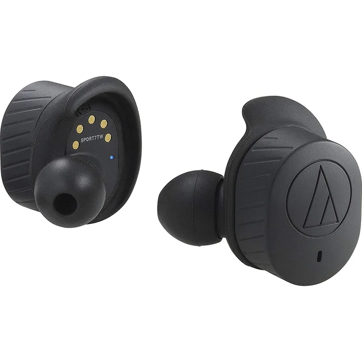 Audio-Technica ATH-SPORT7TW In-Ear Kopfhörer, mit Bluetooth, Mikrofon, schwarz