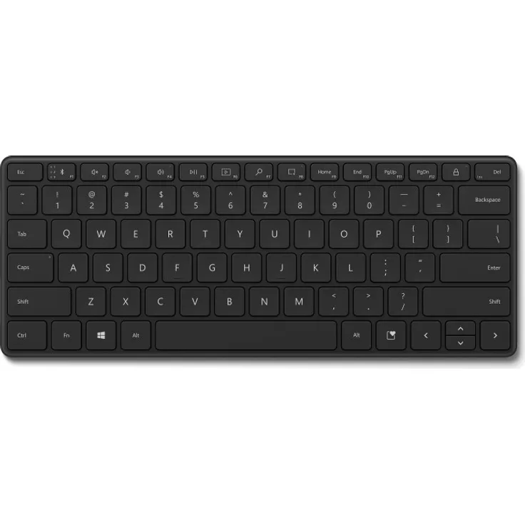 Microsoft Designer Compact - Tastatur - kabellos - Bluetooth 5.0 - QWERTZ - Deutsch - mattschwarz (21Y-00006)