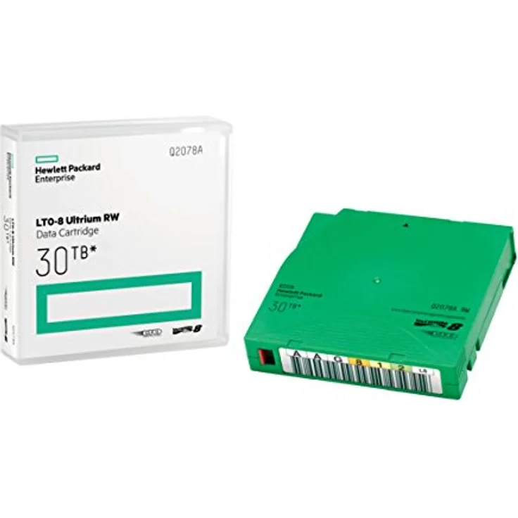HP LTO-8 Ultrium 30TB RW Data Cartridge 12000GB LTO, 12000GB, 30000GB, 301,183kA-m, 2.5:1