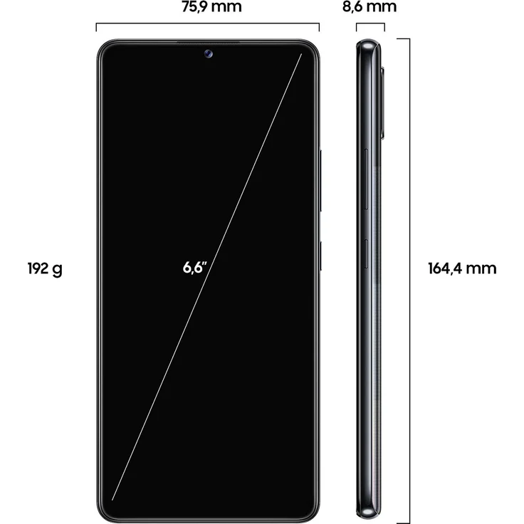 Samsung Galaxy A42 5G Smartphone 16,76 cm (6,6 Zoll) AMOLED-Display, 128GB interner Speicher, 4GB RAM, Android, Prism Dot Black – Bild 6