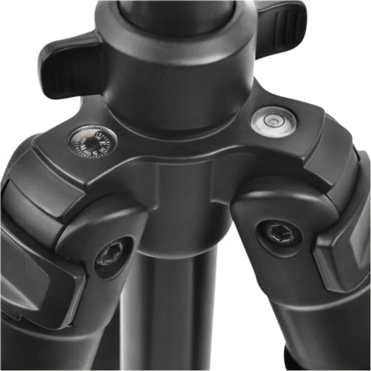 Walimex Pro FT-665T Pro Stativ (Extrem Stabil, max. Belastbarkeit: 12kg, 3 Beinsegmente, Stativbeindurchmesser 32, 28, 24mm, 3 Schaumstoffgriffe, Libelle und Kompaß, inkl. großer Tasche, 185 cm) – Bild 2