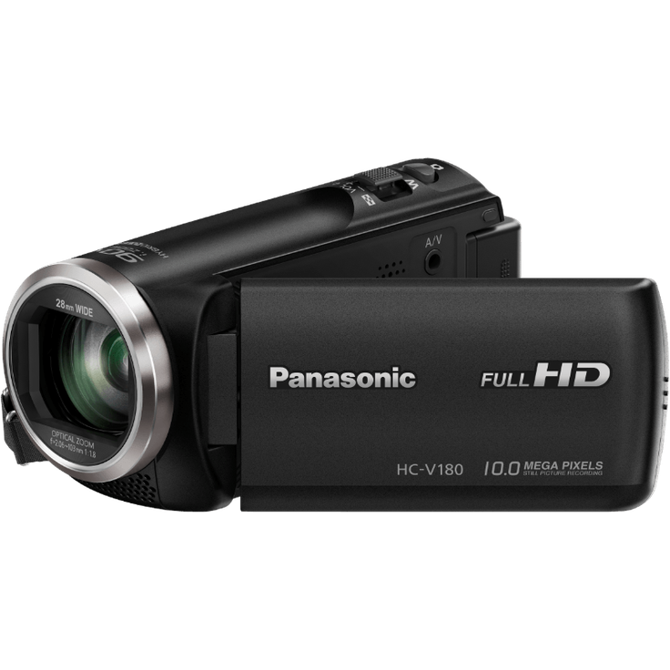 Panasonic HC-V180EG-K Full HD Camcorder (1-5, 8 Zoll Sensor, Full HD, 50x optischer Zoom, 28 mm Weitwinkel, opt. 5-Achsen Bildstabilisator Hybrid OIS+) schwarz