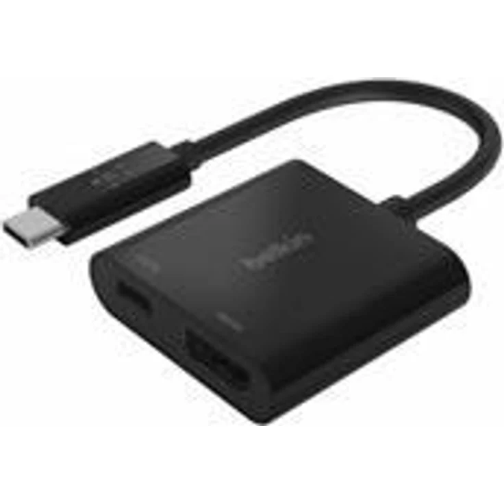 Belkin USB-C-HDMI-Ladeadapter (unterstützt 4K-UHD-Videoauflösung, 60 W Leistung für angeschlossene Geräte) MacBook Pro HDMI-Adapter – Bild 1