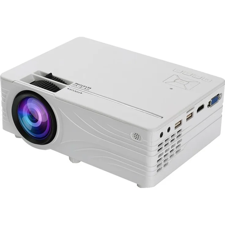 La Vague LV-HD200 Mini-Beamer, LED, Full HD (1920 x 1080), Kontrast 1000:1, 2000 ANSI-Lumen, Bildverhältnis (16:9, 4:3), WLAN, weiß