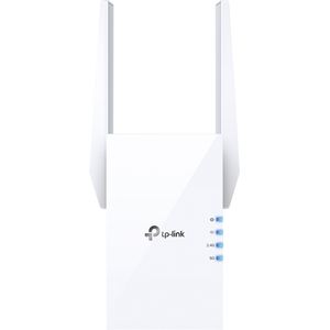 Bild für TP-LINK RE605X AX1800 Wi-Fi 6 Range Extender 2xexterne Antennen 1xGigabit-Anschluss an der Wand angeschlossen