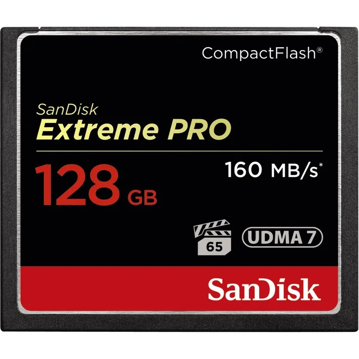 SanDisk Extreme Pro CompactFlash 128GB Speicherkarte (bis zu 160MB-s lesen)