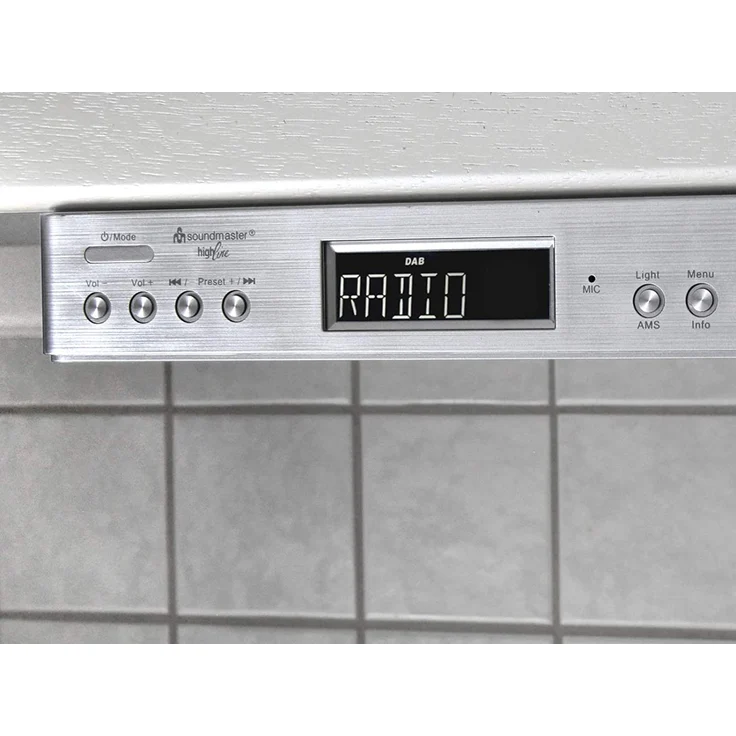 Soundmaster UR2045SI Unterbauradio mit Bluetooth, LCD-Display, silber – Bild 5