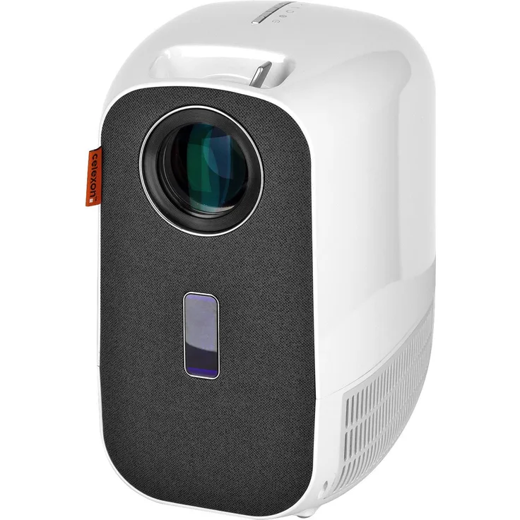Celexon FHD5000 Mini-Beamer, LED, Full HD (1920 x 1080), Kontrast 100000:1, 5000 ANSI-Lumen, Bildverhältnis 16:9, 4:3, weiß