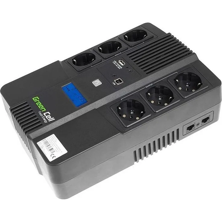 GREENLL UPS AiO (600VA-360W, 6x Schuko, AVR, LCD)