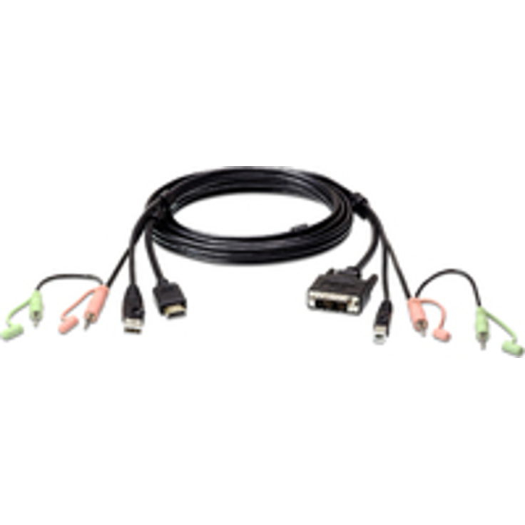 Aten 2L-7D02DH. Anschluss 1: HDMI, Anschluss 2: DVI-D, Steckerverbindergeschlecht: Männlich/Männlich. Kabellänge: 1,8 m, Produktfarbe: Schwarz (2L-7D02DH)