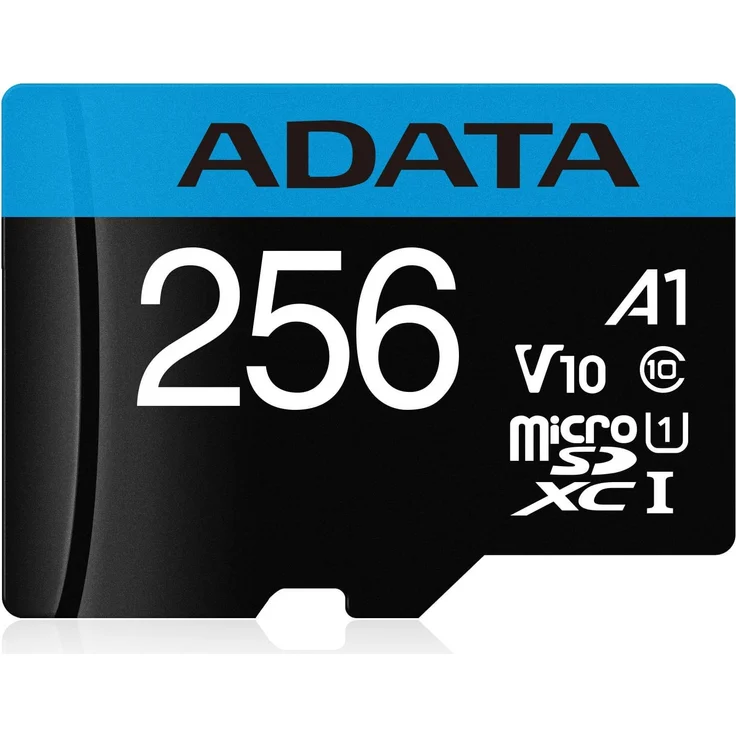 ADATA Premier Speicherkarte 256 GB MicroSDXC Klasse 10 UHS-I - Speicherkarten (256 GB, MicroSDXC, Klasse 10, UHS-I, 100 MB-s, Schwarz) – Bild 1