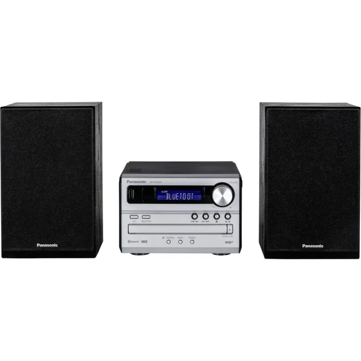 Panasonic SC-PM254EG-S Micro- mit HiFi-System (Bluetooth, DAB+, CD, UKW , 20 Watt RMS) silber – Bild 4