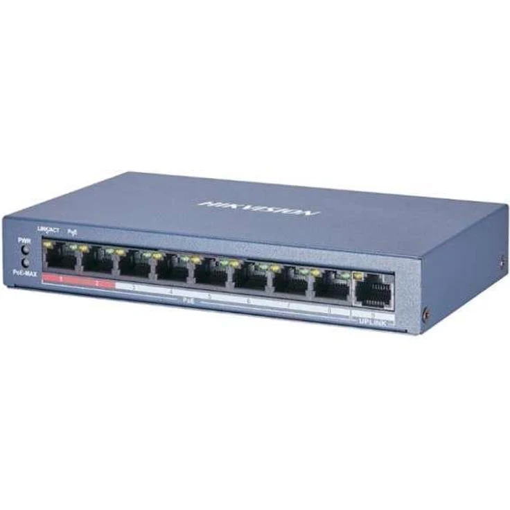 Hikvision DS-3E0109P-E-M(B) 8 Port Fast Ethernet PoE Switch – Bild 1