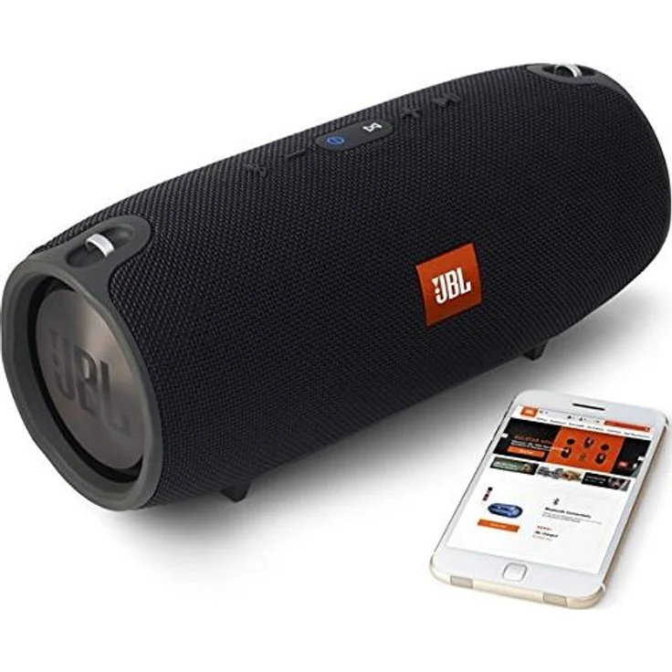 JBL Xtreme Spritzwasserfester Tragbarer Bluetooth Lautsprecher mit 10,000 mAh Akku, Dualem USB-Ladeanschluss und Freisprechfunktion - Schwarz – Bild 5