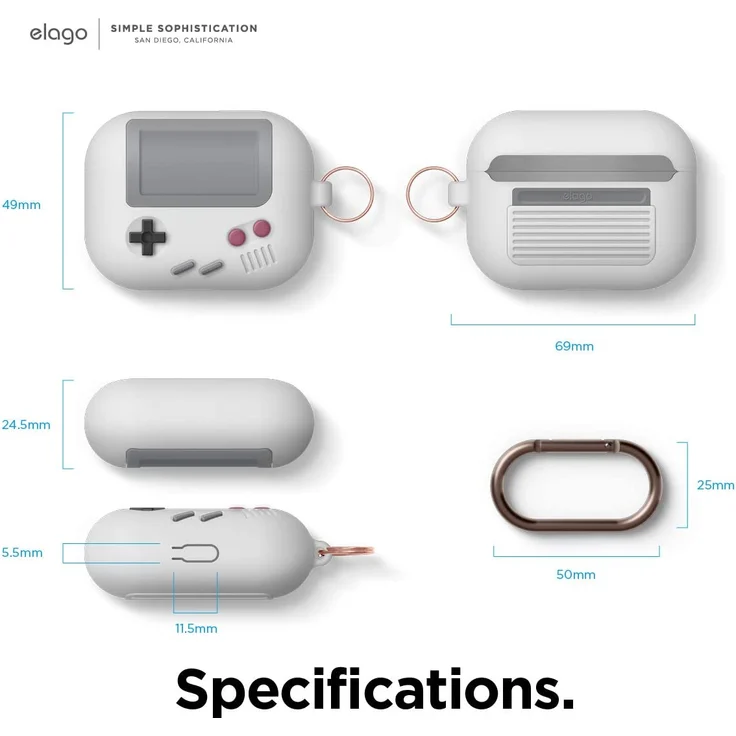 elago AW5 Hülle Silikon Case Kompatibel mit Apple AirPods Pro Hülle Ladecase grau - Preisvergleich – Bild 6