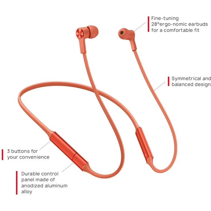 Huawei FreeLace CM70-C mit HiPair In-Ear Kopfhörer, mit Bluetooth, Mikrofon, orange – Bild 6