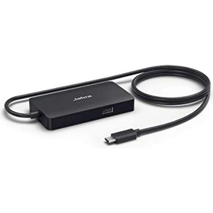 Jabra PanaCast USB-Hub für USB-C-Anschluss und mehrere Kabelausgänge, um alle Ihre Geräte mit einem einzigen USB-C-Port, UK-Stecker