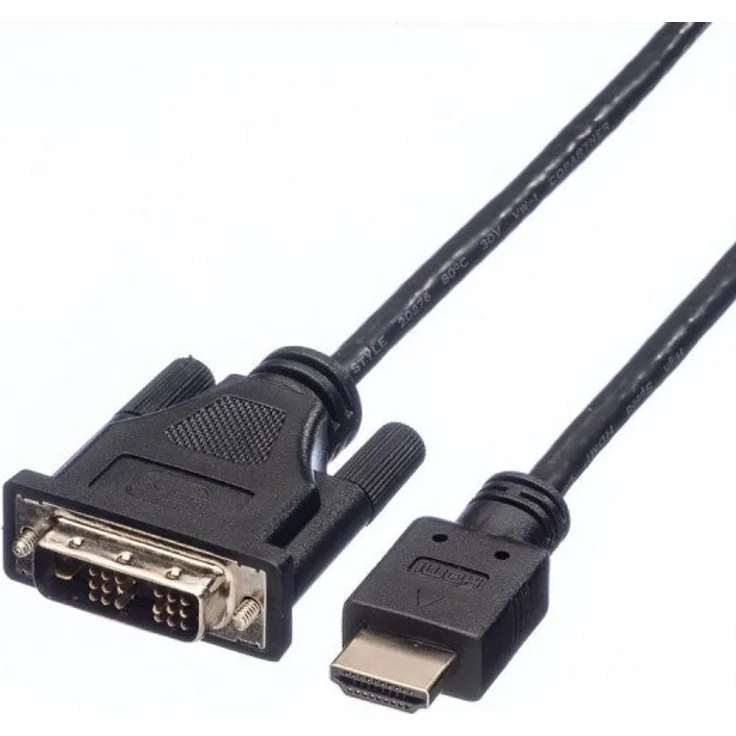 ROLINE Kabel DVI (18+1) ST - HDMI ST 5,0m (11.04.5552)