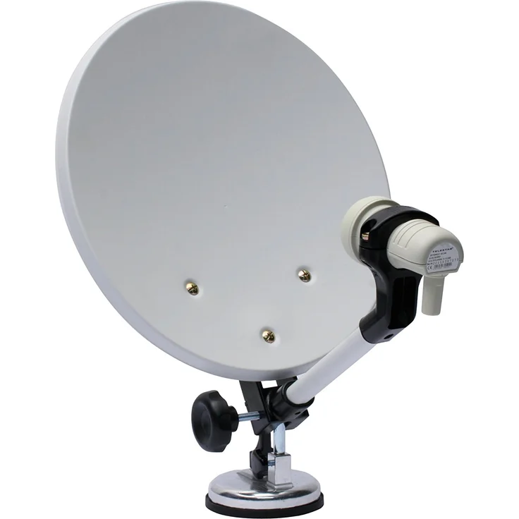 Telestar Camping-Sat-Anlage (Hartschalenkoffer, 13,7 Zoll (35 cm) Spiegel , Single-LNB (0,1dB), Kompass, Kabel 10m, diverse Halter) – Bild 8