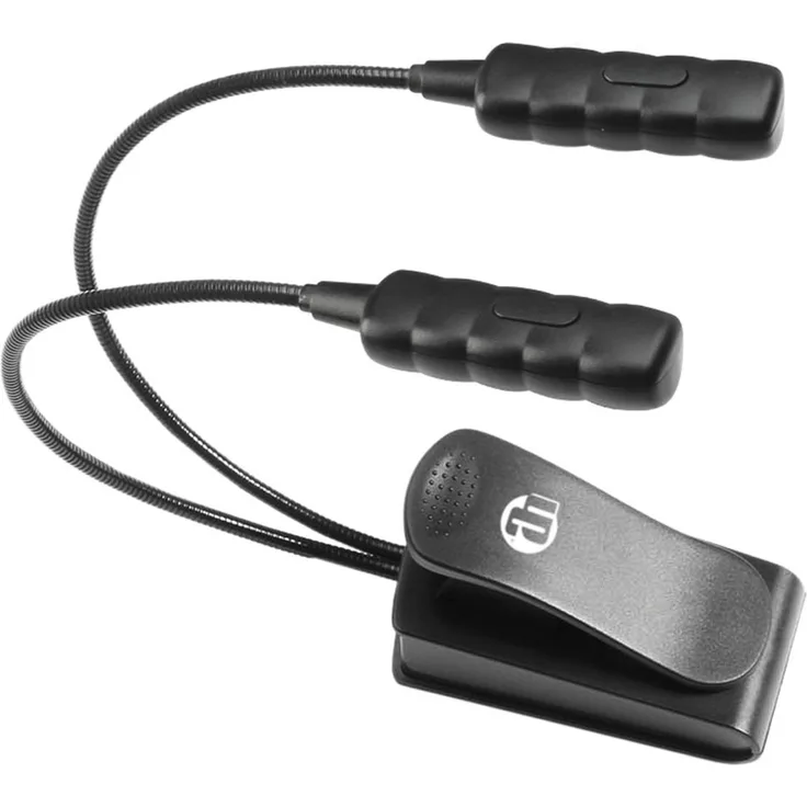 ah Stands SLED2ULTRA Adam Hall SLED Klemmleuchte mit 2 Schwanenhälsen schwarz 