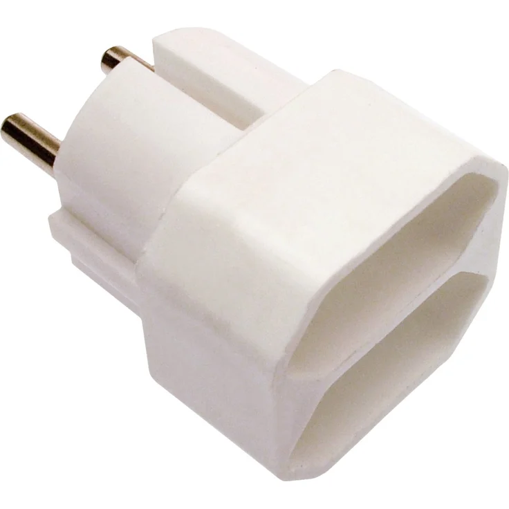 as - Schwabe Eurostecker 2-fach 230 V - 16 A – Zum Anschluss von 2 Euro-Steckern – Innen-Bereich geeignet – Mit Kinderschutz – Strom-Stecker für Schuko-Steckdosen – IP20 – Weiß I 48211 – Bild 1