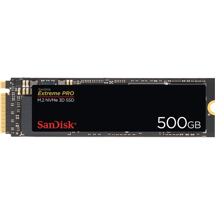 SanDisk Extreme PRO - Solid-State-Disk - 500 GB - intern - M.2 2280 - PCI Express 3.0 x4 (NVMe) (SDSSDXPM2-500G-G25)