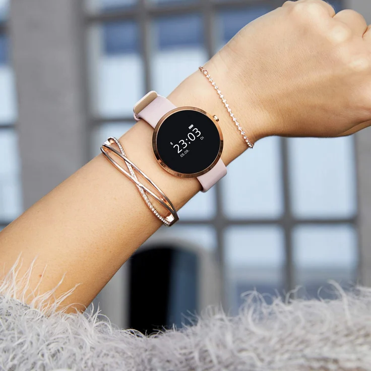 xlyne Siona XW Fit Smartwatch Damen, 43mm, Metallgehäuse, Roségold/Rosa – Bild 6